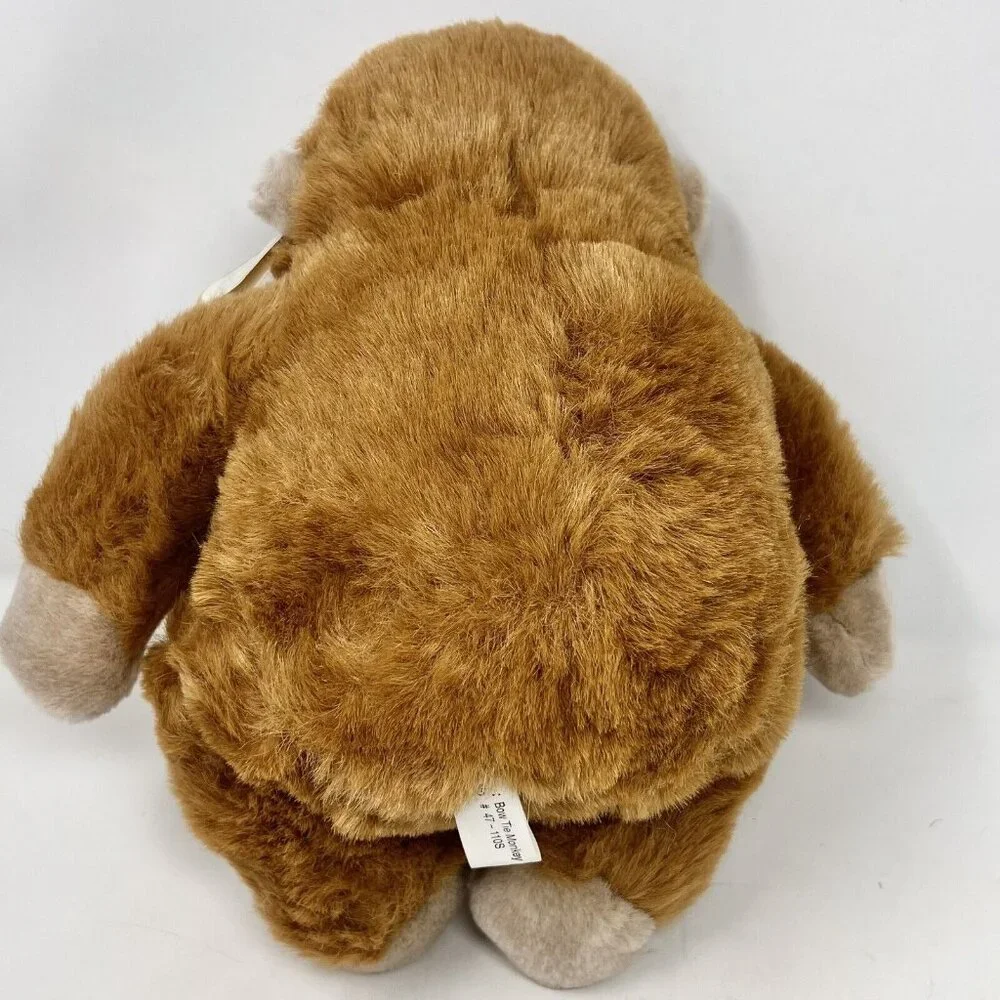 Vintage JS Toys Bow Tie Monkey Plush‎ Stuffed Gorilla Petal Plush With Tag